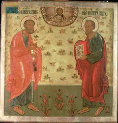 Apóstolos Pedro e Paulo, 1708 (tempera em gesso)